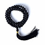 Japa Mala Satin-Onyx-Halskette