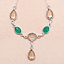 Grüner Amethyst - Prasiolith Collier Silber Ag 925 24966