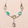 Grüner Amethyst - Prasiolith Collier Silber Ag 925 24983