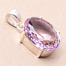 Amethyst Rose de France Anhänger Silber Ag 925 P316