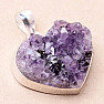 Amethyst druzichka Herzanhänger Silber Ag 925 P631