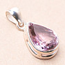 Amethyst Rose de France Anhänger Silber Ag 925 93024