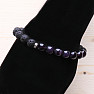 Armband aus Lavastein mit Amethysten