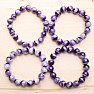 Amethyst-Chevron-Armband aus großen Perlen 12 mm