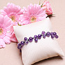 Amethyst-Perlenarmband mit Shamballa-Verschluss