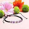 Amethyst-Armband mit Shamballa-Verschluss