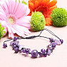 Amethyst-Perlenarmband mit Shamballa-Verschluss