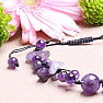 Amethyst-Perlenarmband mit Shamballa-Verschluss