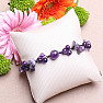 Amethyst-Perlenarmband mit Shamballa-Verschluss