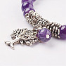 Amethyst-Armband extra bestickt mit dem Baum des Lebens