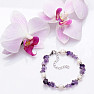 Gehacktes Amethyst-Armband mit Perlen