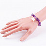 Amethyst-Armband lila geschnitten mit einem Elefanten