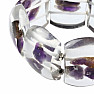 Plättchenarmband mit Amethyststücken