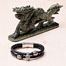 Doppeltes Herren-Lederarmband mit Buddha-Edelstahl