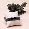 Herrenmode braunes und schwarzes Lederarmband Edelstahl schwarz