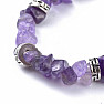 Amethyst-Armband geschnitten mit Perlen im tibetischen Stil