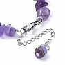 Amethyst-Armband geschnitten mit Perlen im tibetischen Stil