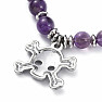 Amethystarmband mit Totenkopf