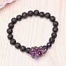 Lavasteinarmband in Kombination mit Amethyst