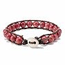 Geflochtenes Armband aus Achat in Burgund