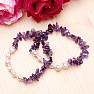 Armband im Amethyst- und Perlenschliff