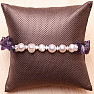 Armband im Amethyst- und Perlenschliff