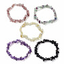 Set aus fünf Armbändern – Amethyst, Citrin, Fluorit, Obsidian und Erdbeerkristall