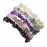 Set aus fünf Armbändern – Amethyst, Citrin, Fluorit, Obsidian und Erdbeerkristall