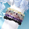 Set aus fünf Armbändern – Amethyst, Citrin, Fluorit, Obsidian und Erdbeerkristall