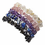 Set aus fünf Armbändern – Lapislazuli, Amethyst, Sagenit, Obsidian und Erdbeerkristall