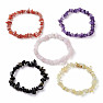 Set aus fünf Armbändern – Citrin, Amethyst, Achat, Rosenquarz und Obsidian