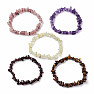 Set aus fünf Armbändern – Amethyst, Granat, Citrin, Tigerauge und Erdbeerkristall