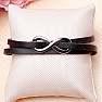 Wickelarmband Infinity aus braunem Herrenleder