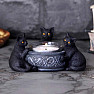 Candlestick Trio von schwarzen Katzen