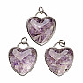 Anhänger Glasherz mit Amethyst