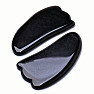 Flossenform aus schwarzem Obsidian Gua Sha