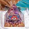 Hamsa-Orgonit-Pyramide mit Amethyst