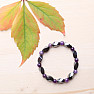 Hämatit-Twist-Armband mit Amethystperlen