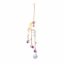 Feng Shui Vorhang mit Regenbogenkristallen Mond mit Amethysten