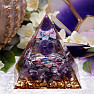 Orgonitpyramide Lotusblume mit Amethyst