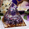 Orgonitpyramide Lotusblume mit Amethyst