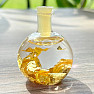 Flasche mit Gold - Dekoflasche 3 cm