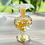 Flasche mit Gold - Dekokaraffe 5 cm