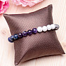 Perlenarmband aus Amethyst und Dumortierit