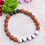 Rudraksha-Armband mit Lavasteinen und Magnesit