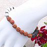 Rudraksha-Armband mit Lavasteinen und Magnesit