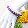 Set aus fünf Armbändern - Amethyst, Roségold, weiße Jade