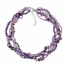 Exklusive Amethyst-Halskette mit funkelnden Perlen