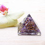 Orgonitpyramide mit Amethyst