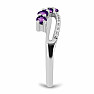 Silberring mit afrikanischem Amethyst und Zirkonen Ag 925 026296 AFAM